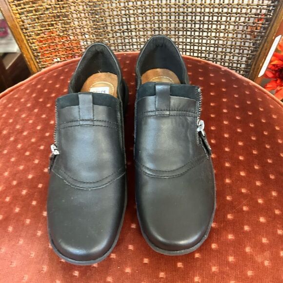 Cobb hill ladies 7.5  amalie black  zipper slip on shoes - Picture 2 of 5
